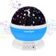 Esonstyle Wiederaufladbare 360 Grad drehende Nacht Licht Projektor Lampe Baby Musical Lampe Mond und Himmel Licht mit 12 Licht Musik für Baby Zimmer, Schlafzimmer, Spielzimmer, Kinderzimmer, Halloween