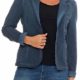 malito Damen Blazer im Washed Style | Sakko im Basic Look | Kurzjacke mit Knöpfen | Jacke - Jackett - Blouson 1652