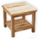 KMH®, Teak Beistelltisch mit Ablage 50x50x51cm (#102101)