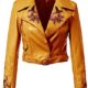 Kunstleder Kunstlederjacke Geblümt Floral Flower Bestickte Asymmetrisch Large Notch Lapel Kragen BikerJacke Blouson Jacke Blouson Kurze Crop Oberteil Top Reißverschluss