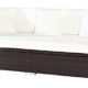 Outflexx 3-Sitzer Sofa, inklusive Polster und Kissenbox funktion, Polyrattan, Braun, 210 x 85 x 70 cm