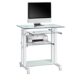 Maja 16509799 Computertisch, 800 x 837 x 510 mm, Metall weiß/Glas