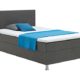 Atlantic Home Collection EDISON Boxspringbett 120 x 209 cm, Härtegrad H2, inklusive Topper, grau