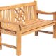 CLP Teak-Gartenbank Florida I Sitzbank Mit Ergonomischer Sitzfläche Aus Vollholz I Sitzhöhe: 44 cm, Farbe:Teak, Größe:150 cm