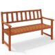 Casaria® Gartenbank Wetterfest Holz 320kg Belastbar FSC®-Zertifiziert Garten Balkon Sitzbank Gartenmöbel Bank Kensington 2-Sitzer 120x58x90cm Akazie